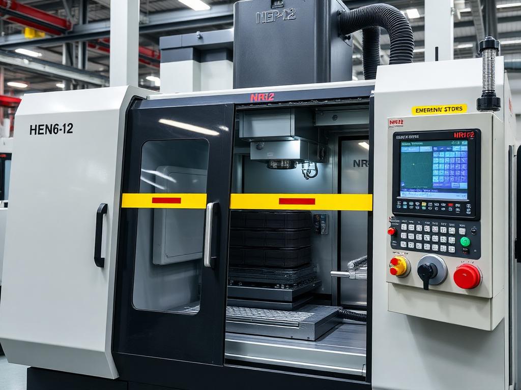 Máquina industrial com proteções de segurança NR-12
