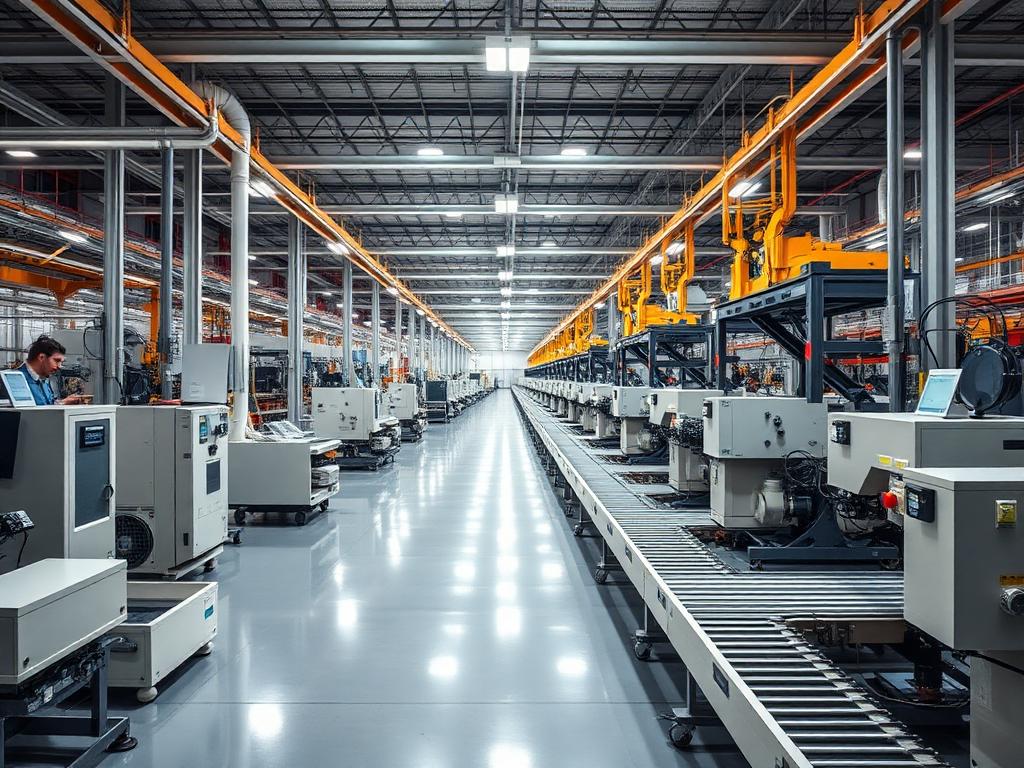 Linha de produção industrial
